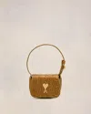 Ami Alexandre Mattiussi Paris Paris Nano Pouch Brown In Bronze