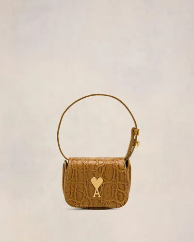 Ami Alexandre Mattiussi Paris Paris Nano Pouch Brown In Bronze