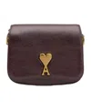 Ami Alexandre Mattiussi Burgundy Leather Top Handle Paris Paris Bag Red In Black