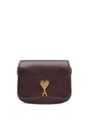 Ami Alexandre Mattiussi Burgundy Leather Top Handle Paris Paris Bag Red In Brown