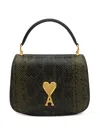 Ami Alexandre Mattiussi Green Leather Top Handle Paris Paris Bag Green In Green