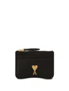 Ami Alexandre Mattiussi Paris Paris Zipped Card Holder In Schwarz