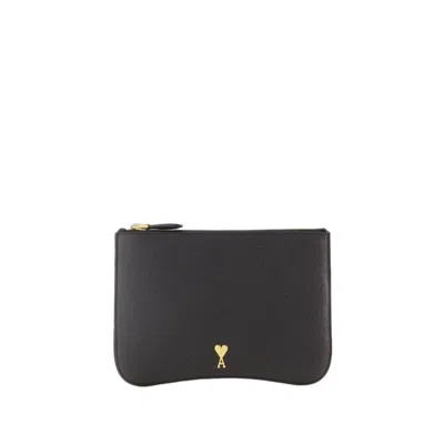 Ami Alexandre Mattiussi Paris Pouch - Leather - Black