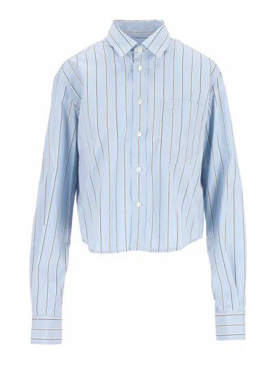 Ami Alexandre Mattiussi Paris Short Shirt In Light Blue