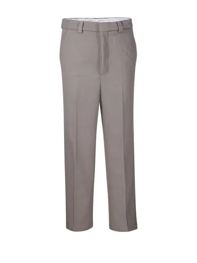 Ami Alexandre Mattiussi Paris Straight-leg Pleat-detailed Trousers In Taupe