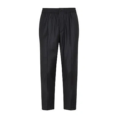 Pre-owned Ami Alexandre Mattiussi Paris Straightleg Striped Trousers In Gray