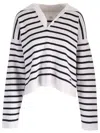 AMI ALEXANDRE MATTIUSSI PARIS STRIPED KNITTED JUMPER