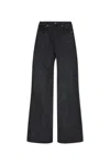 Ami Alexandre Mattiussi Ami Wide Leg Cotton Trousers With Front Pockets In Black