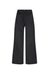 Ami Alexandre Mattiussi Ami Wide Leg Cotton Trousers With Front Pockets In Black