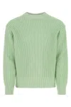 AMI ALEXANDRE MATTIUSSI PASTEL GREEN COTTON BLEND SWEATER