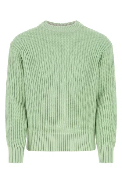 Ami Alexandre Mattiussi Pastel Green Cotton Blend Sweater