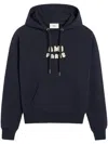 Ami Alexandre Mattiussi Ami Paris Logo-print Hoodie In Blue