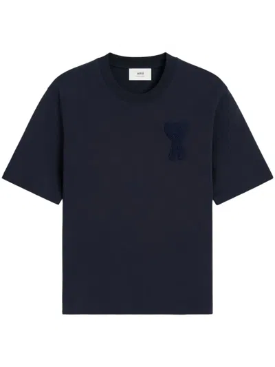 Ami Alexandre Mattiussi Patch T-shirt In Blue