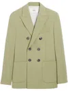 Ami Alexandre Mattiussi Peak-lapels Double-breasted Blazer In Green