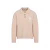 Ami Alexandre Mattiussi Ami Paris Powder Pink Ami De Coeur Polo Sweater Men In Pink