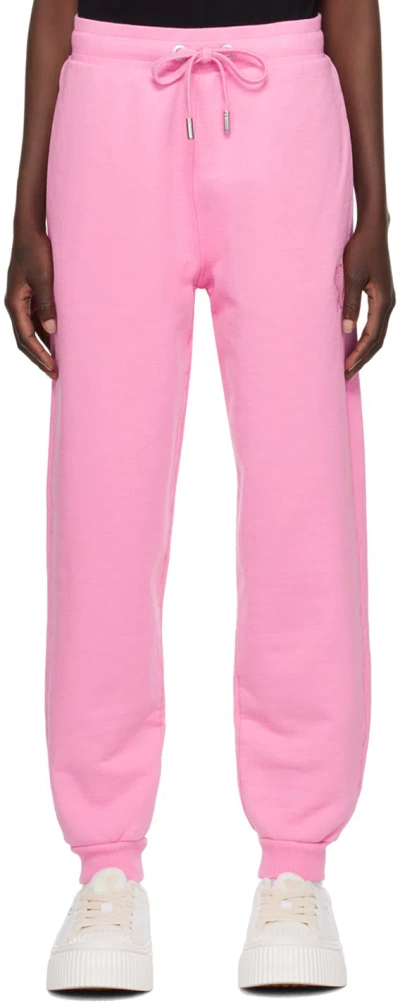 Ami Alexandre Mattiussi Pink Ami De Cœur Lounge Pants In 663 Candy Pink/candy