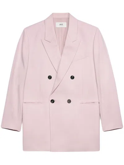 AMI ALEXANDRE MATTIUSSI PINK DOUBLE BREASTED BLAZER