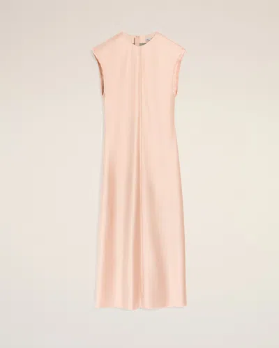 AMI ALEXANDRE MATTIUSSI PINK LONG  RAW EDGE DETAILS DRESS PINK