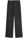 AMI ALEXANDRE MATTIUSSI PINSTRIPED WIDE-LEG TROUSERS
