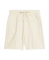 Ami Alexandre Mattiussi Pintuck Drawstring Shorts In White