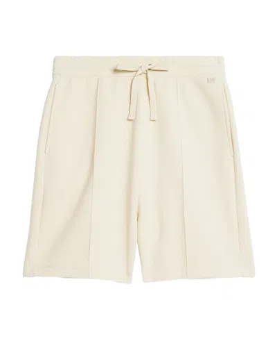 Ami Alexandre Mattiussi Pintuck Drawstring Shorts In White