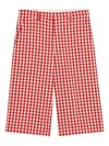 Ami Alexandre Mattiussi Plaid Bermuda Shorts In Red