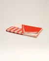 Ami Alexandre Mattiussi Plaid Red Cotton Beach Towel Red In Red/white