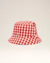 Ami Alexandre Mattiussi Plaid Bucket Hat In Red/white
