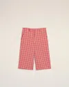 Ami Alexandre Mattiussi Plaid Bermuda Shorts In Red/white