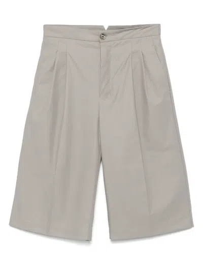 AMI ALEXANDRE MATTIUSSI PLEAT-DETAIL SHORTS