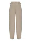 Ami Alexandre Mattiussi Pleated Buckle-fastening Trousers In Gray