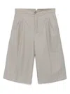 Ami Alexandre Mattiussi Ami Paris Loose Large Bermuda Shorts In Nude