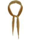 Ami Alexandre Mattiussi Mustard Pleated Diamond Shaped Scarf Yellow In Yellow