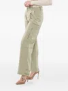 Ami Alexandre Mattiussi Sage Green Acetate Blend Pants In Green