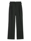 Ami Alexandre Mattiussi Wide-leg High-rise Trousers With Front Pleats In Blue