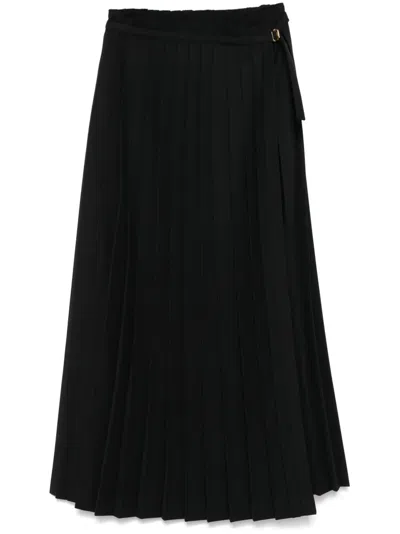 AMI ALEXANDRE MATTIUSSI PLEATED MAXI SKIRT