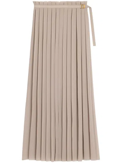 Ami Alexandre Mattiussi Pleated Maxi Skirt In Pink
