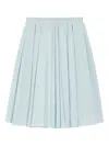 Ami Alexandre Mattiussi Blue Taffetas Midi Corolla Skirt Blue In Blue