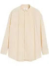 Ami Alexandre Mattiussi Pleated Shirt In Neutrals