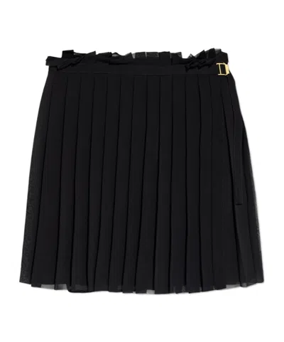 AMI ALEXANDRE MATTIUSSI AMI PARIS PLEATED STRAIGHT HEM MINI SKIRT