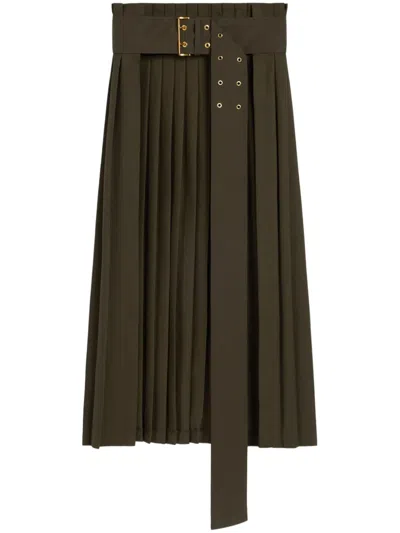 AMI ALEXANDRE MATTIUSSI PLEATED SKIRT