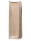 Ami Alexandre Mattiussi Ami Paris 'pleated' Skirt In Neutral