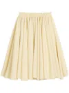 Ami Alexandre Mattiussi Ami Flowing Poppy Cream Wool Pleated Skirt In Neutrals