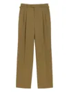 Ami Alexandre Mattiussi Green Wool Tabs Wide Trousers In Green