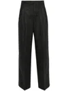 Ami Alexandre Mattiussi Dark Grey Pleated Trousers In Grey