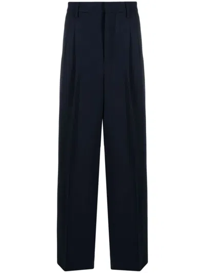 Ami Alexandre Mattiussi Straight-leg Tailored Trousers In 430 Blue Noit