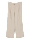 Ami Alexandre Mattiussi Pleated Wide-leg Trousers In Neutral