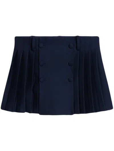 Ami Alexandre Mattiussi Minirock Mit Falten In Blue