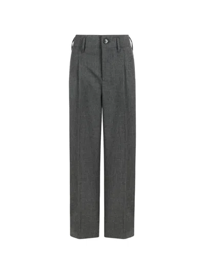Ami Alexandre Mattiussi Pleated Wool Trousers In Green