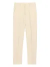 Ami Alexandre Mattiussi White Wool Wide Trousers White In Pink